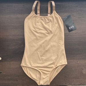 BLOCH Dance Girls Adjustable Nylon Strap Camisole Leotard Sand 6x/7